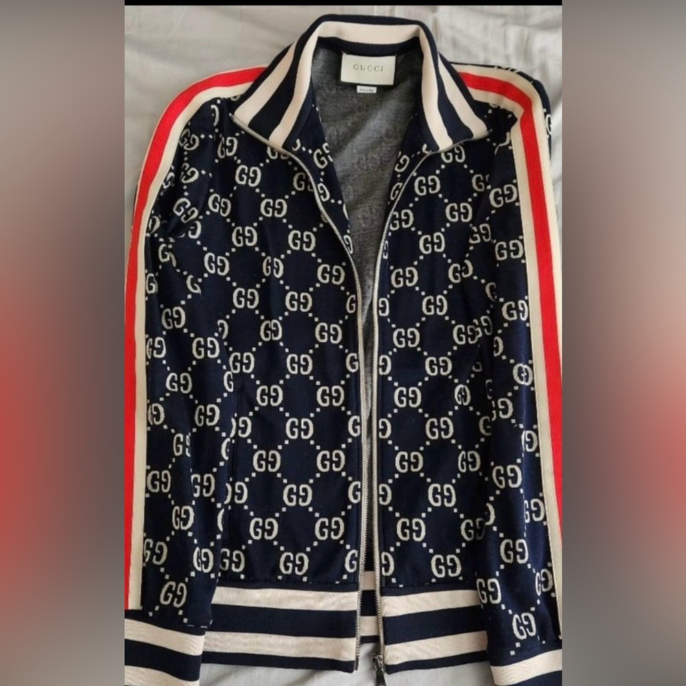 Gucci Navy and White Patterned Jacket - Picture 7 of 7